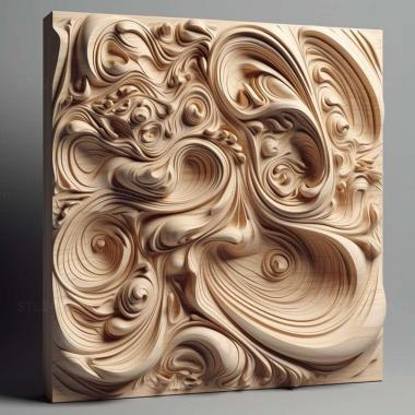 Patterns and decorations stl flow 3 3d model